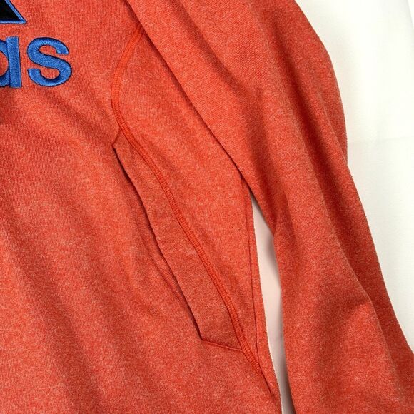 Adidas Ultimate Pullover Hoodie Sz Medium Bright Red Sweatshirt Kangaroo Pocket - Picture 8 of 15